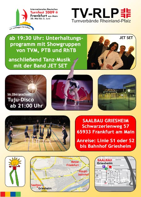Flyer RLP-Abend beim Deutschen Turnfest 2009